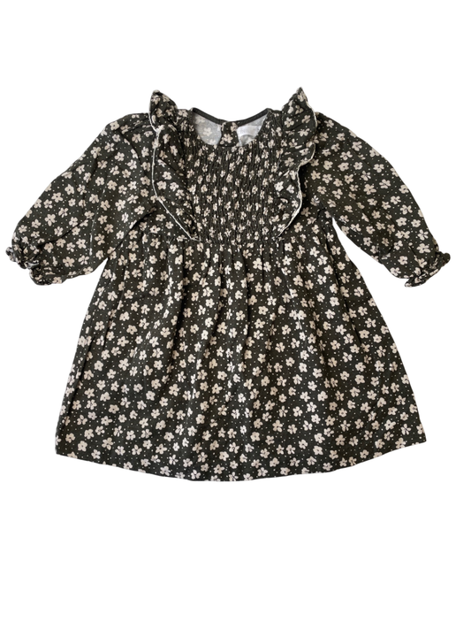 Zara Dress - Green Floral Patterns | size 3T/4T