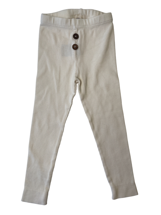 KidWild Leggings - White ribbed | size 6 - 12 Months