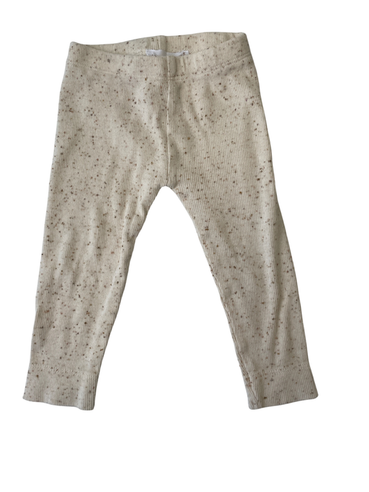 Jamie Kay Leggings - White Ribbed | size 6 -12 Month
