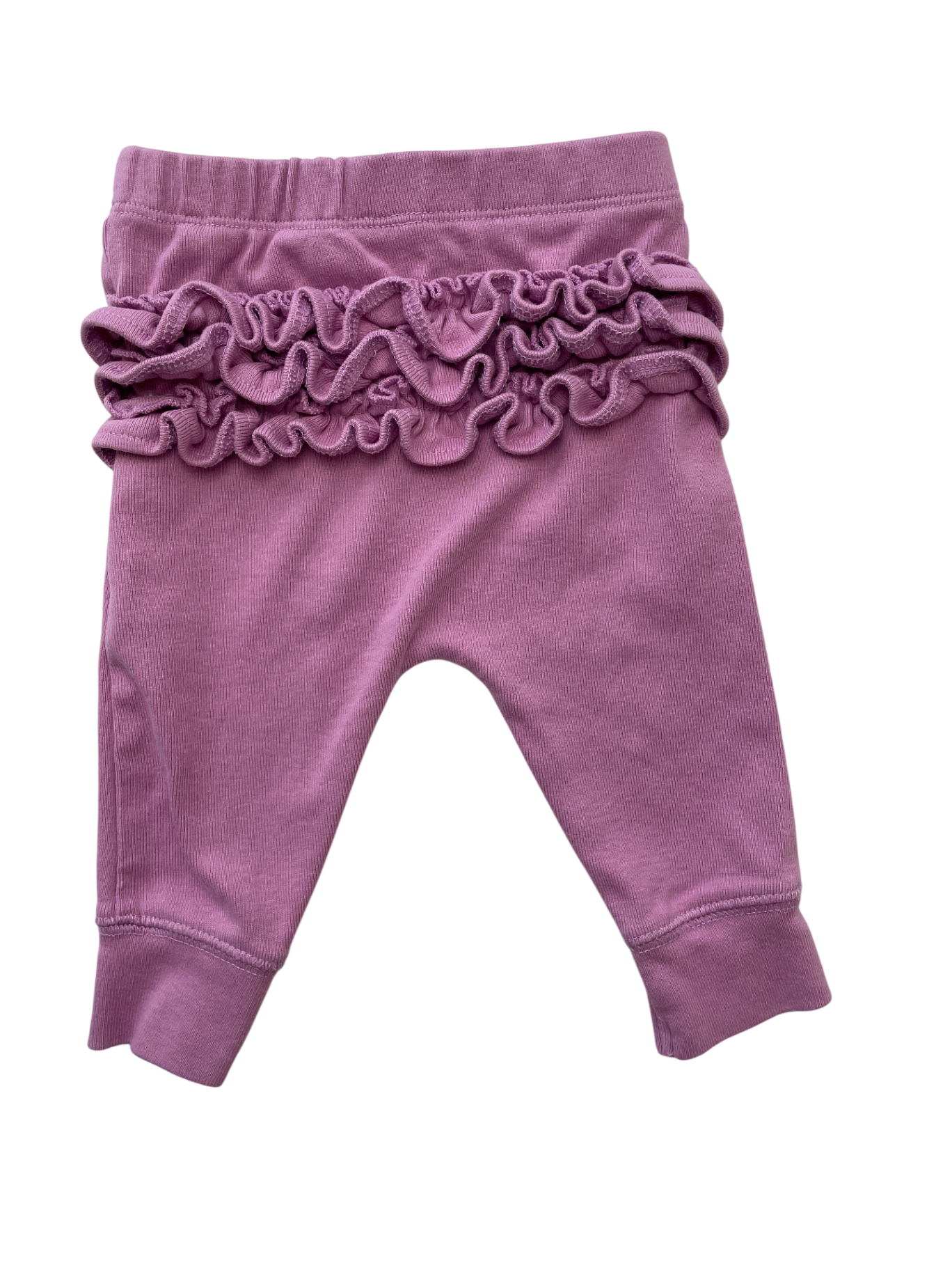 Oliver & Rain 2 Piece Ensemble - Pink Solid Ruffle | size 6 Months