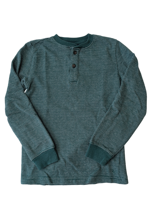 Janie and Jack Sweater - Green Henley | size 7
