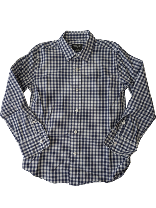 Crewcuts Shirt - Navy Gingham | size 6-7