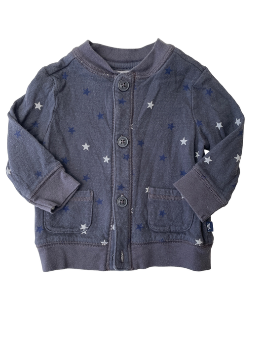 Oshkosh B'Gosh Sweater - Navy Blue Star Cardigan | size 3 - 6 Months