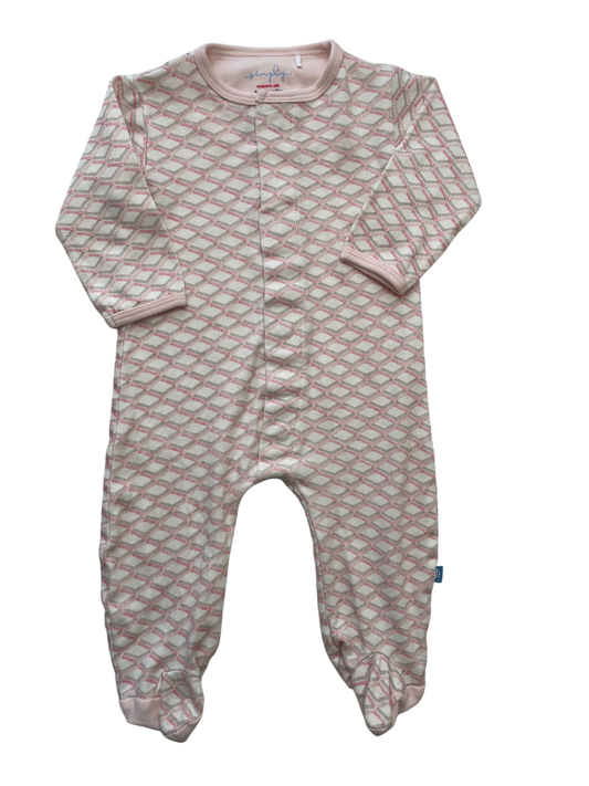 Magnetic Me Onesie - Pink Geometric Pattern | size 6 - 9 Months
