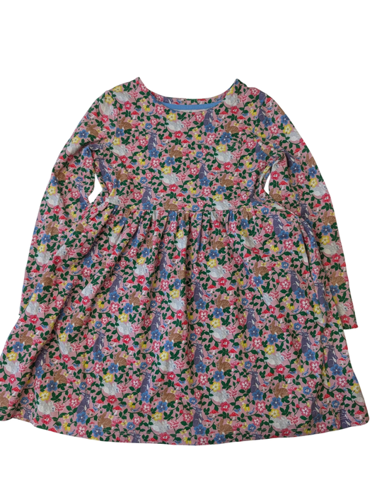 Mini Boden Dress - Pink Bunnies | size 6-7