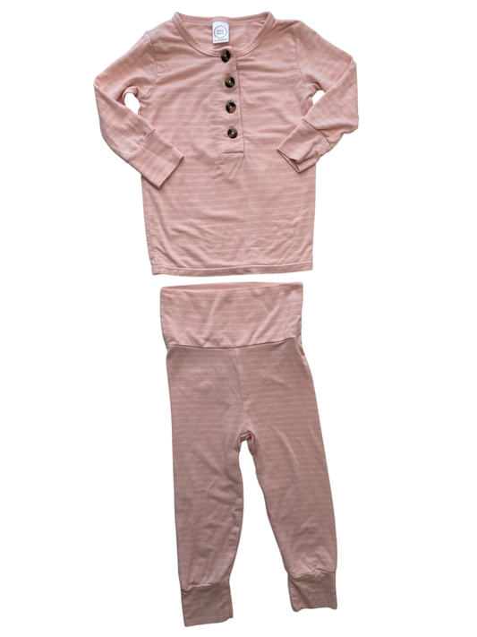 Lou Lou 2 Piece Ensemble - Pink Striped | size 6 - 12 Months