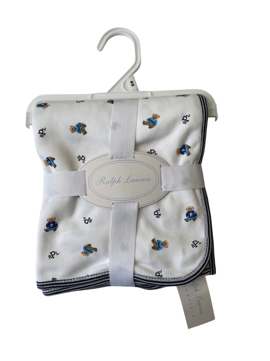Ralph Lauren Blanket - White Bear Pattern | size One Size