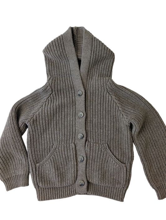 Jamie Kay Sweater - Brown Knit w/ Hood | size 12M