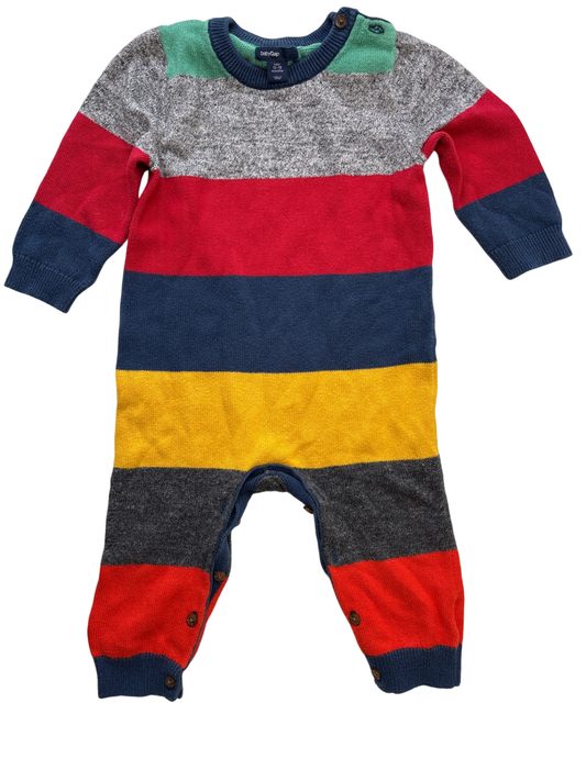 BabyGap Jumper - Multicolor Knit with Stripes | size 12 - 18 Months