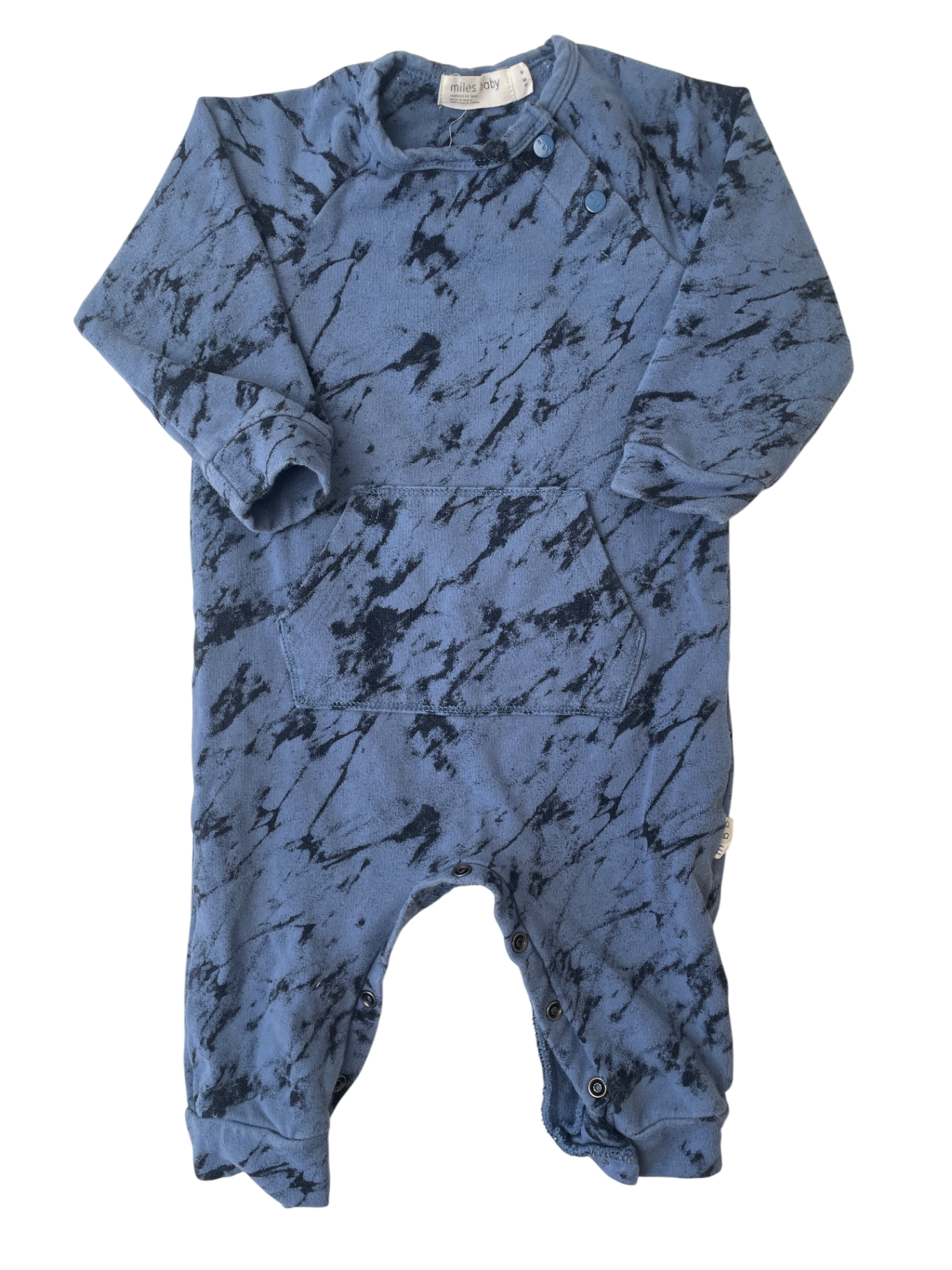 Miles Baby Jumper - Blue Pocket Front | size 9 Months
