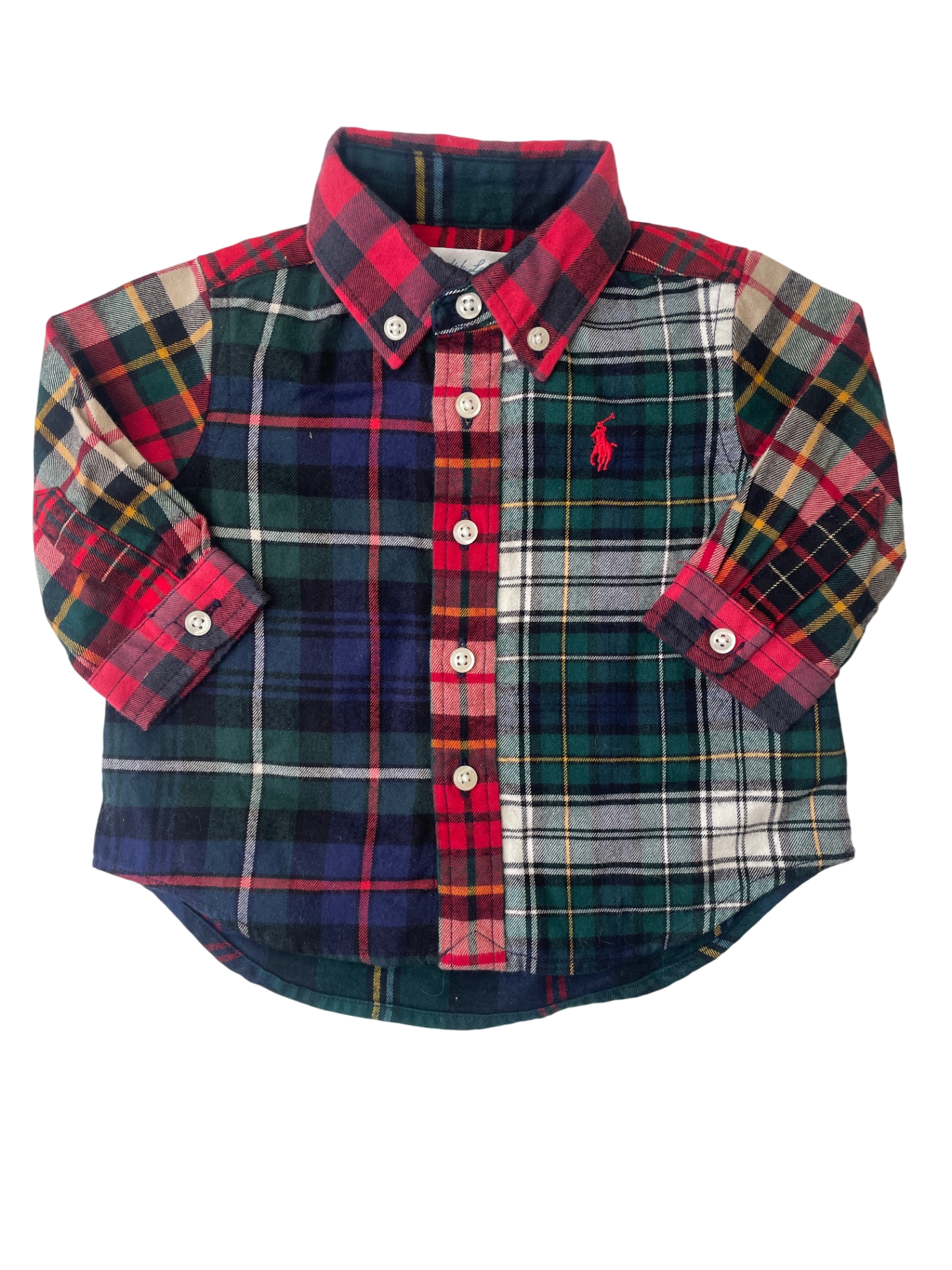 Ralph Lauren Shirt - Multicolor Plaid Flannel Button Down | size 3 Months