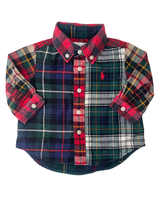 Ralph Lauren Shirt - Multicolor Plaid Flannel Button Down | size 3 Months