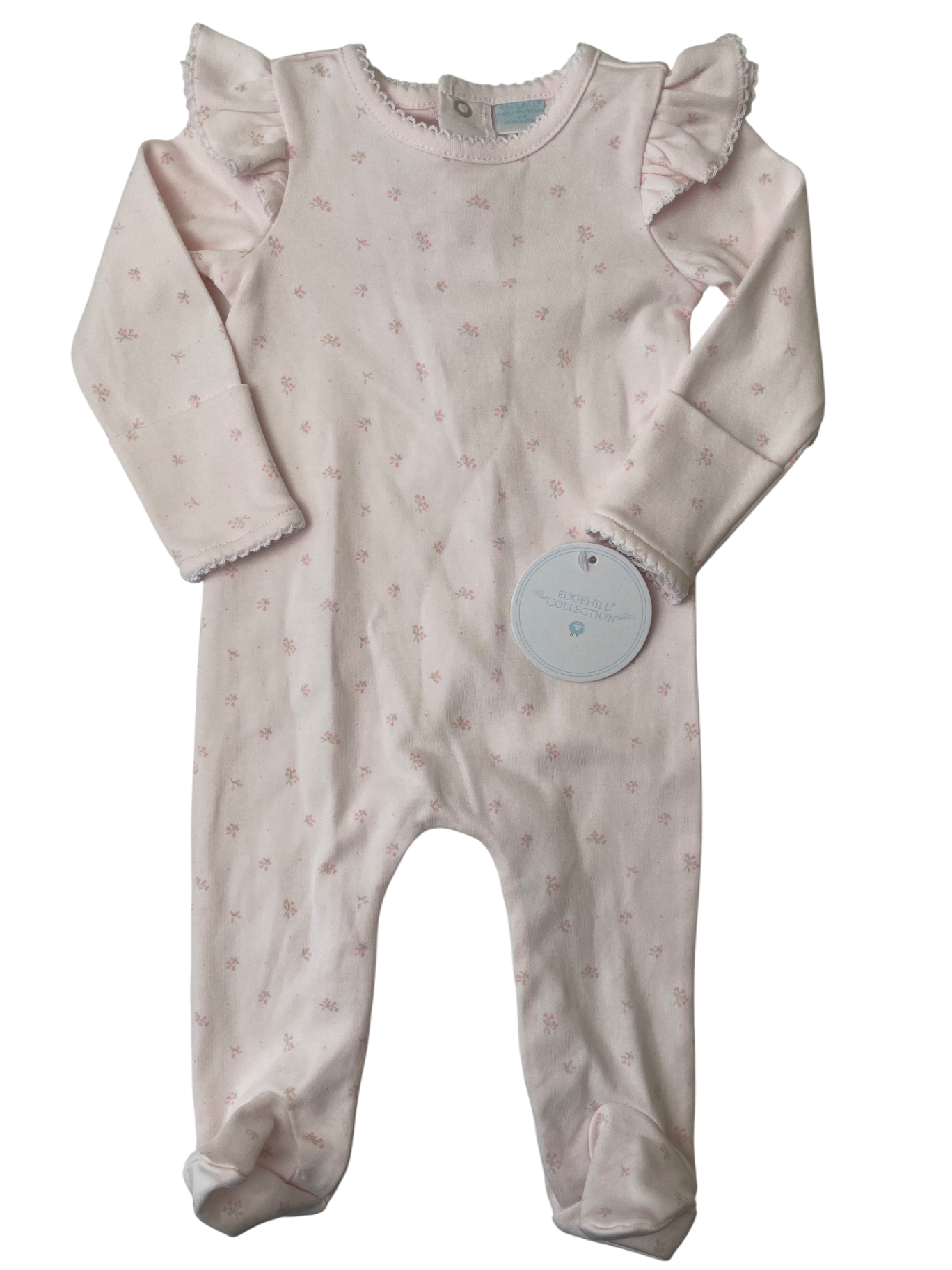 Edgehill Collection Onesie - Pink Floral Ruffle | size 3 Months