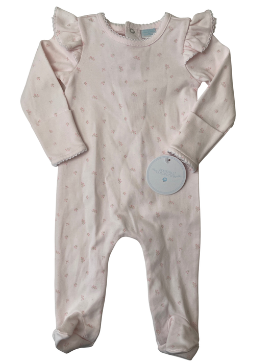 Edgehill Collection Onesie - Pink Floral Ruffle | size 3 Months