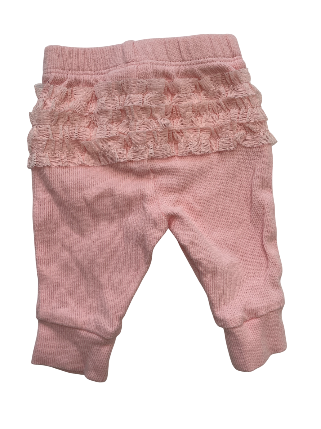 First Impressions 2 Piece Ensemble - Pink Ribbed Tulle Ruffles | size Newborn