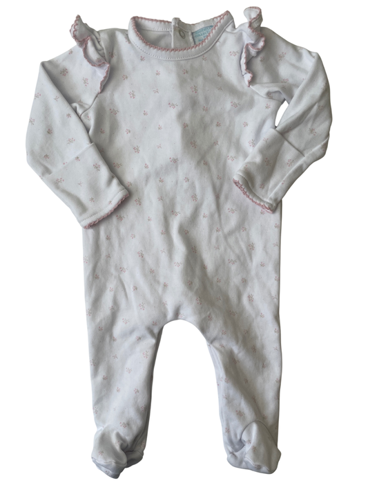Edgehill Collection Onesie - White Floral | size 3 Months