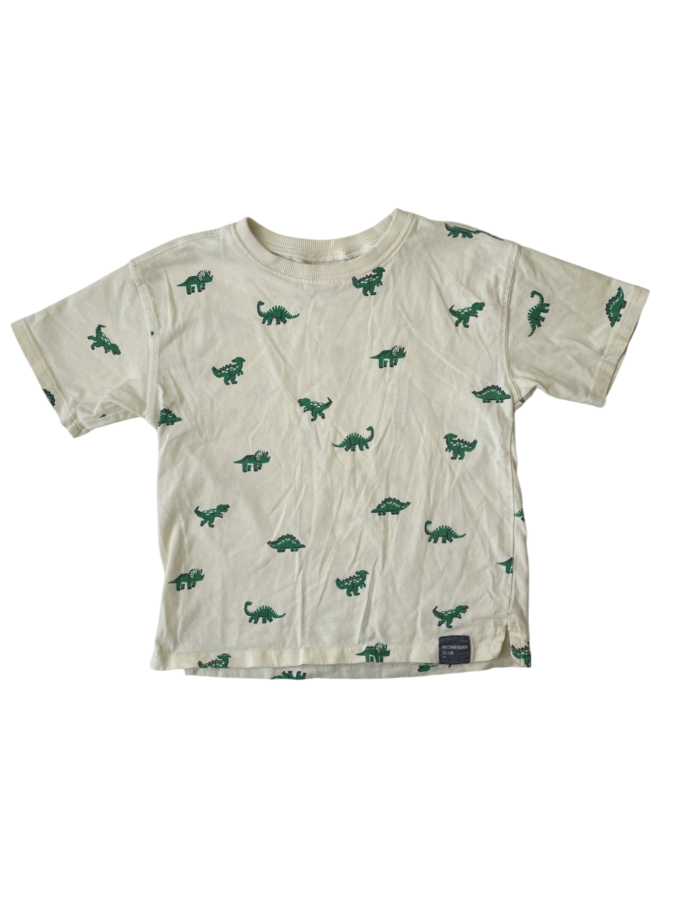 Zara T-Shirt - White with Dinosaurs | size 4T/5T