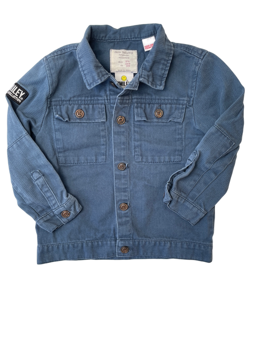 Zara Jacket/Coat - Blue Smiley Graphic | size 3T/4T