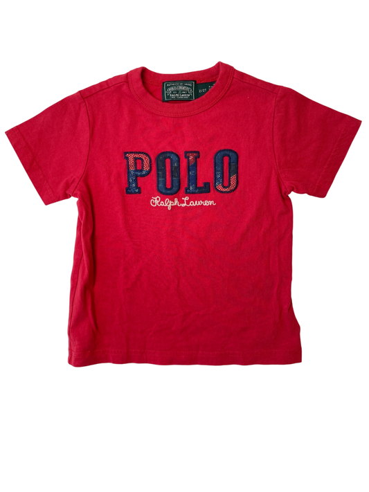 Ralph Lauren Polo Country T-Shirt - Red Polo Graphic | size 2T