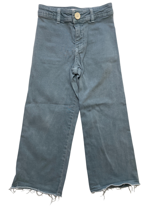 Zara Jeans - Blue Wide Leg Raw Hem | size 5T/6T
