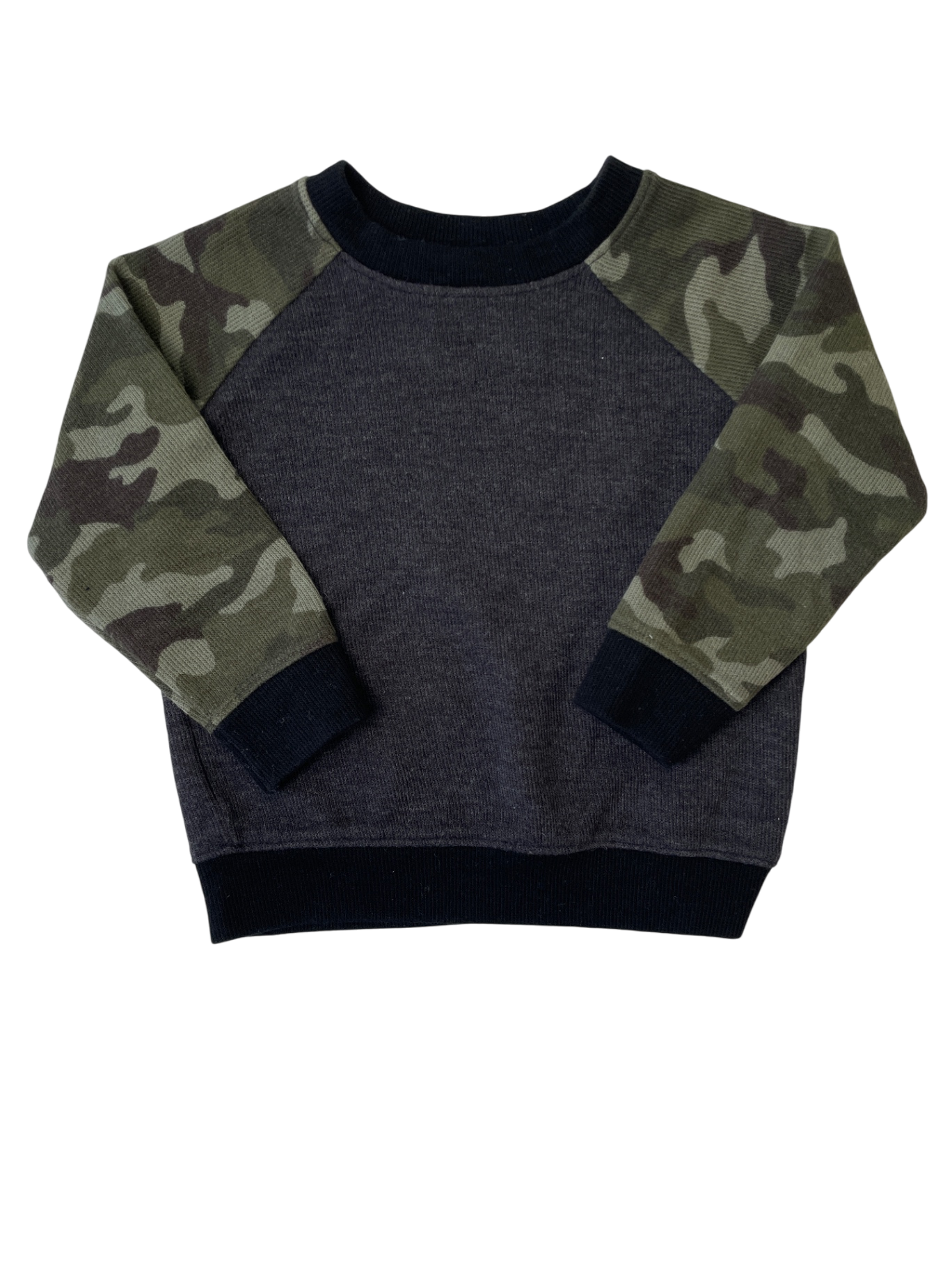 Old Navy Long Sleeve T-Shirt - Gray Knit Camo | size 18 - 24 Months