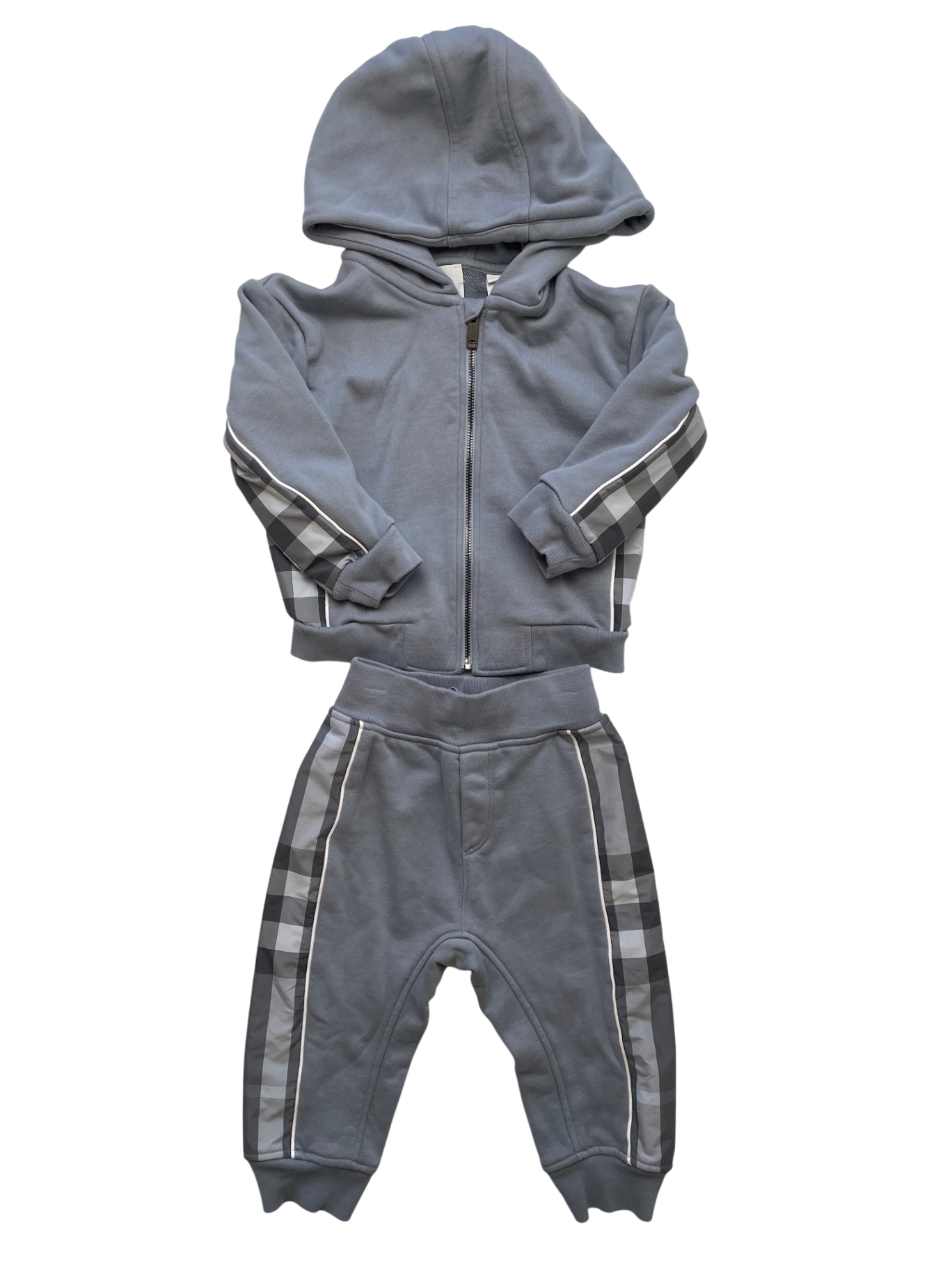 Burberry 2 Piece Ensemble - Gray Zip Up Hoodie + Sweatpants | size 2T