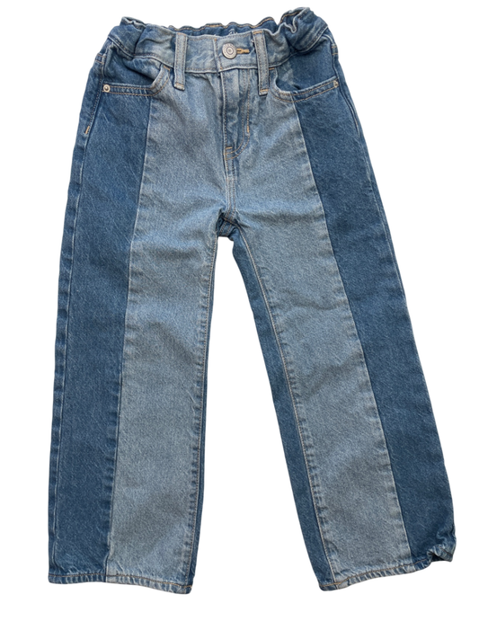 Old Navy Jeans - Blue Two Tone Baggy Wide Leg | size 6
