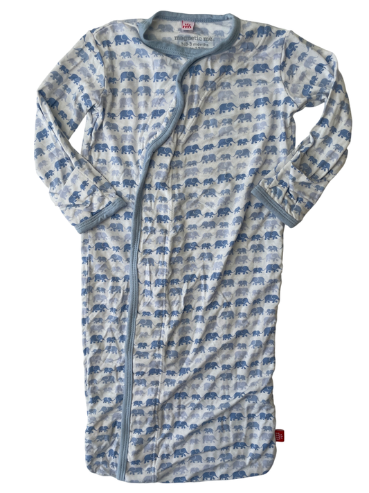 Magnetic Me Onesie - Blue Elephants | size 0 - 12 Months