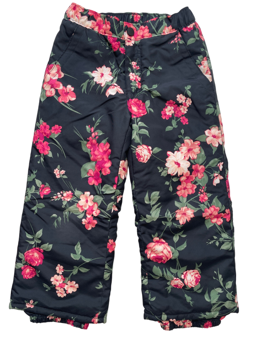 The Children's Place Snowpants - Black Puffer Floral | size 5T