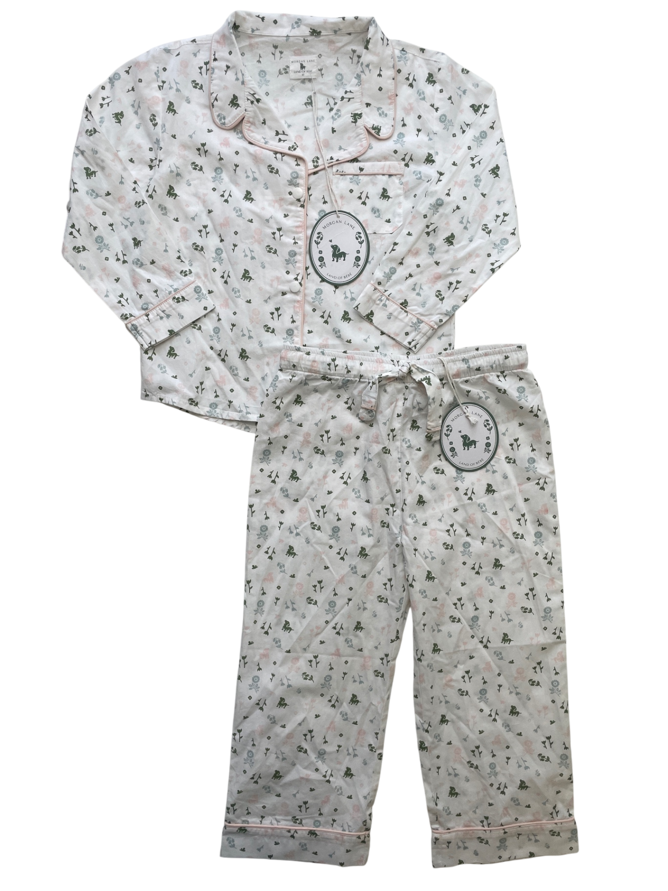 Morgan Lane 2 Piece Ensemble - White Floral Pajama Set | size 5T