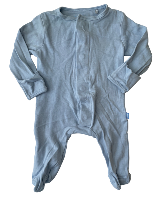 Magnetic Me Onesie - Blue Solid + Footies | size 0 - 3 Months