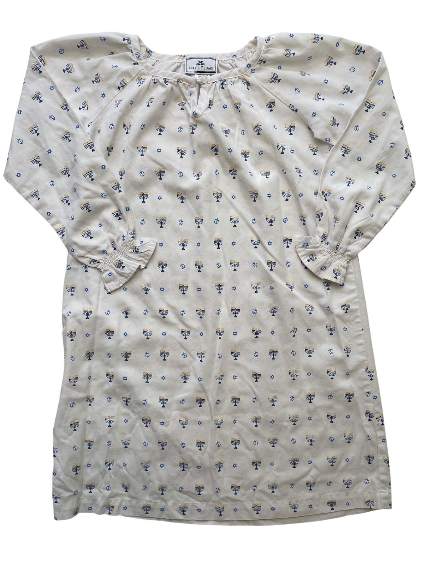 Petite Plume Pajamas - White Hanukkah Nightgown | size 6