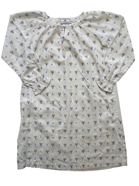 Petite Plume Pajamas - White Hanukkah Nightgown | size 6