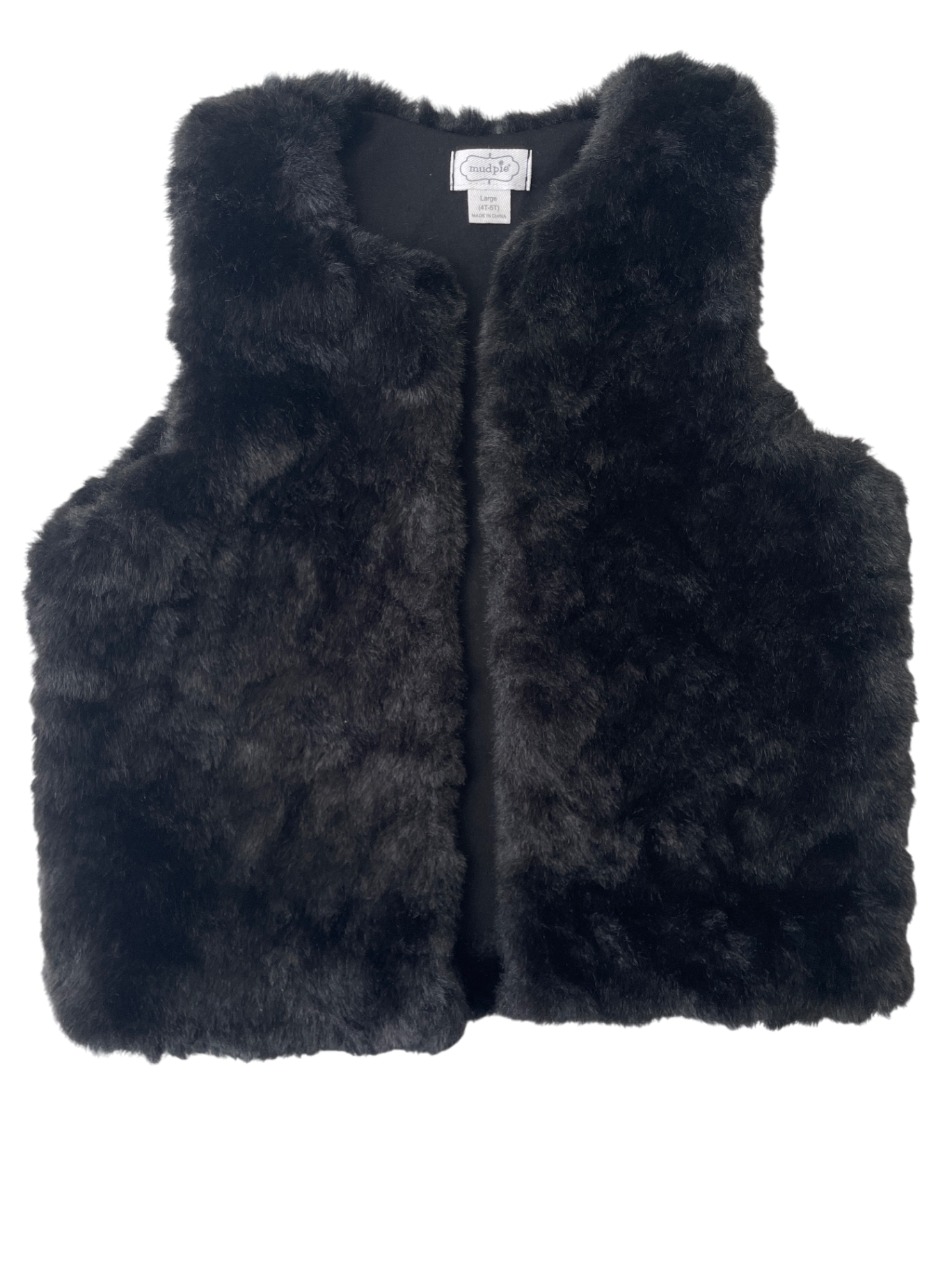 Mudpie Vest - Black Faux Fur | size 4T/5T