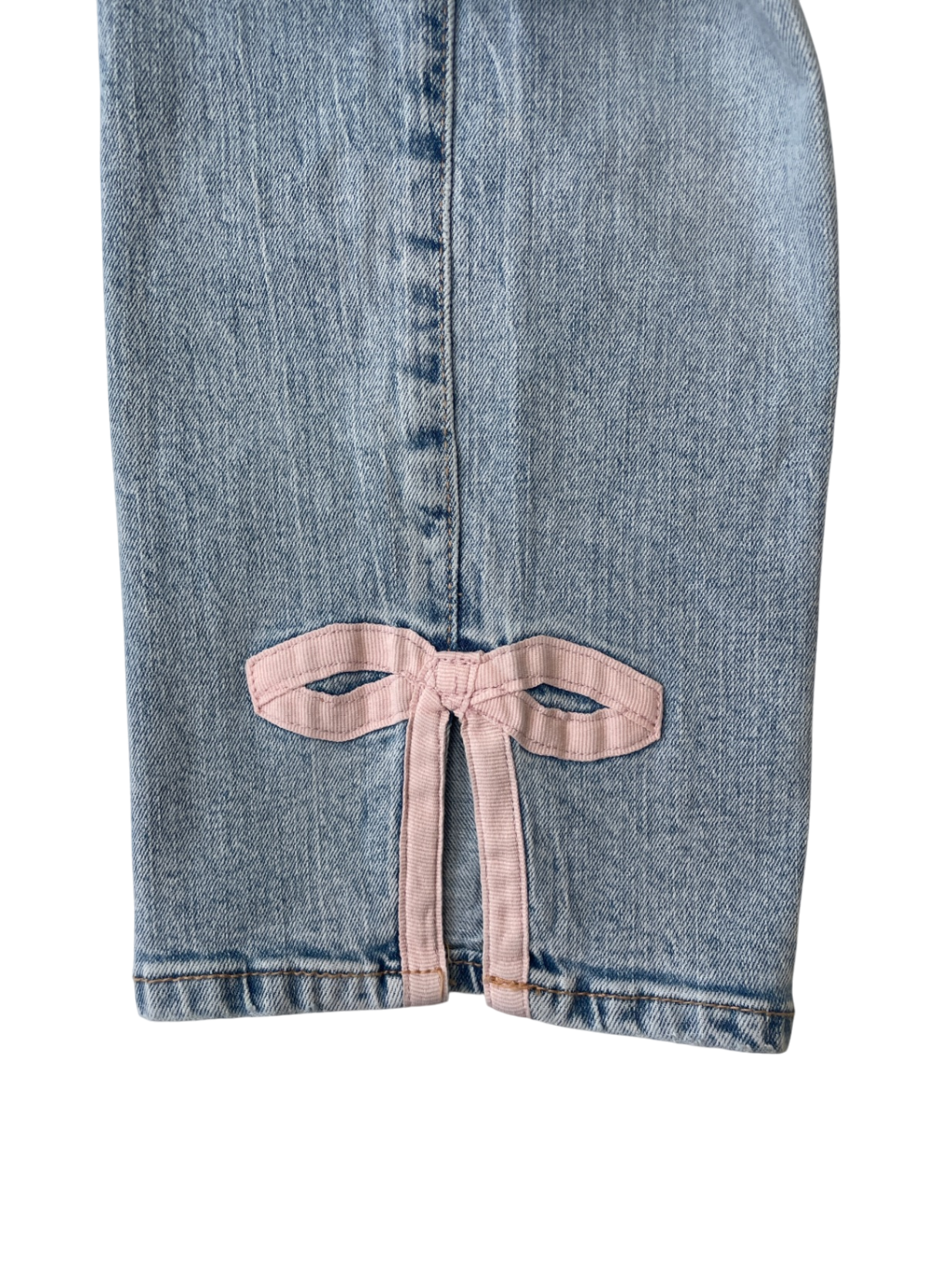 Abercrombie Kids Jeans - Blue Wide Leg Split Hem w/ Bow | size 5/6
