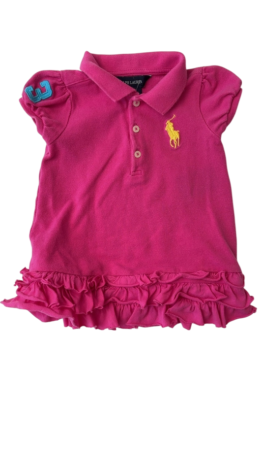 Ralph Lauren Dress - Pink Ruffle Bottom | size 12 Months