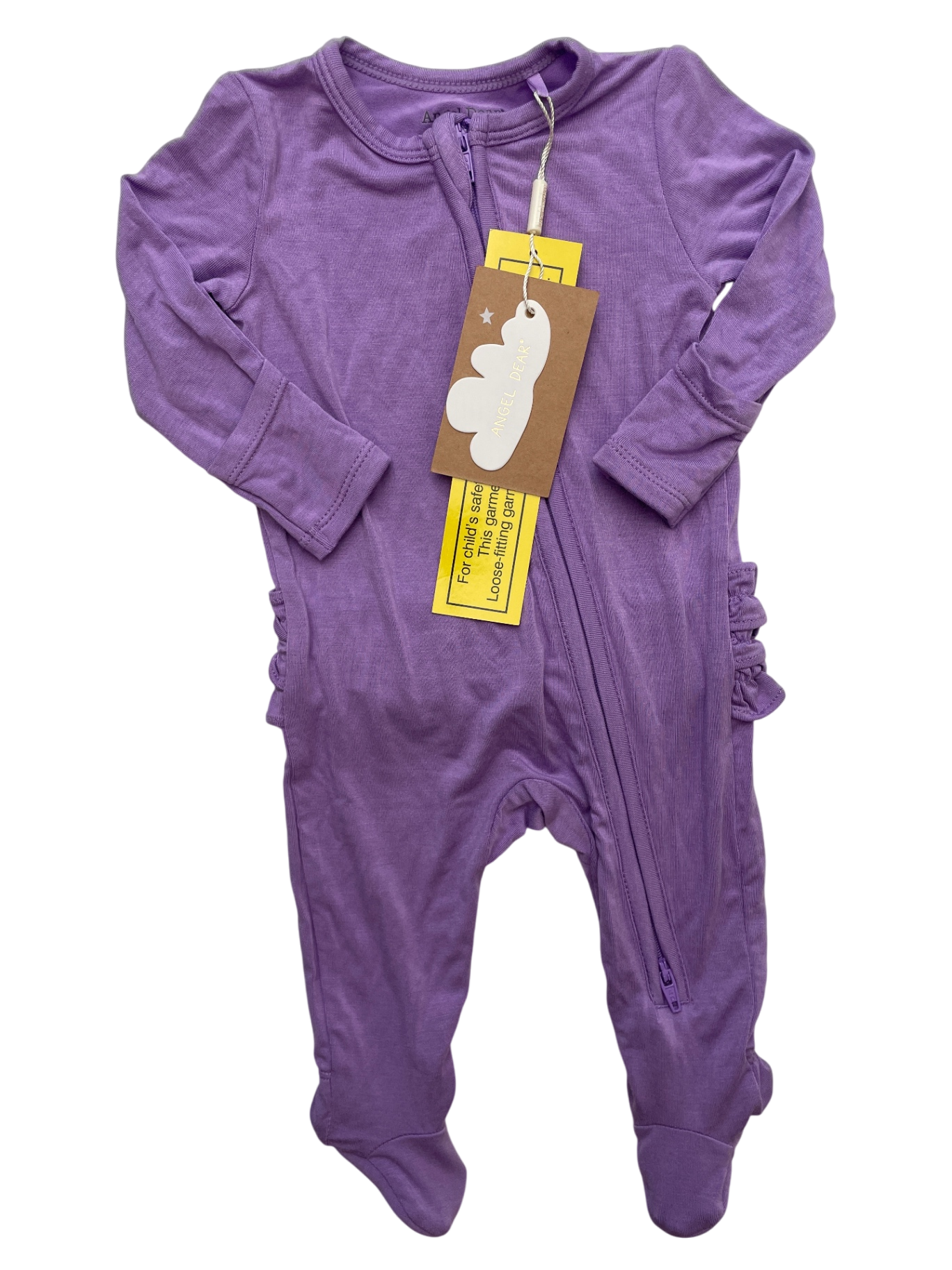 Angel Dear Onesie - Purple Ruffle Detail | size 0 - 3 Months