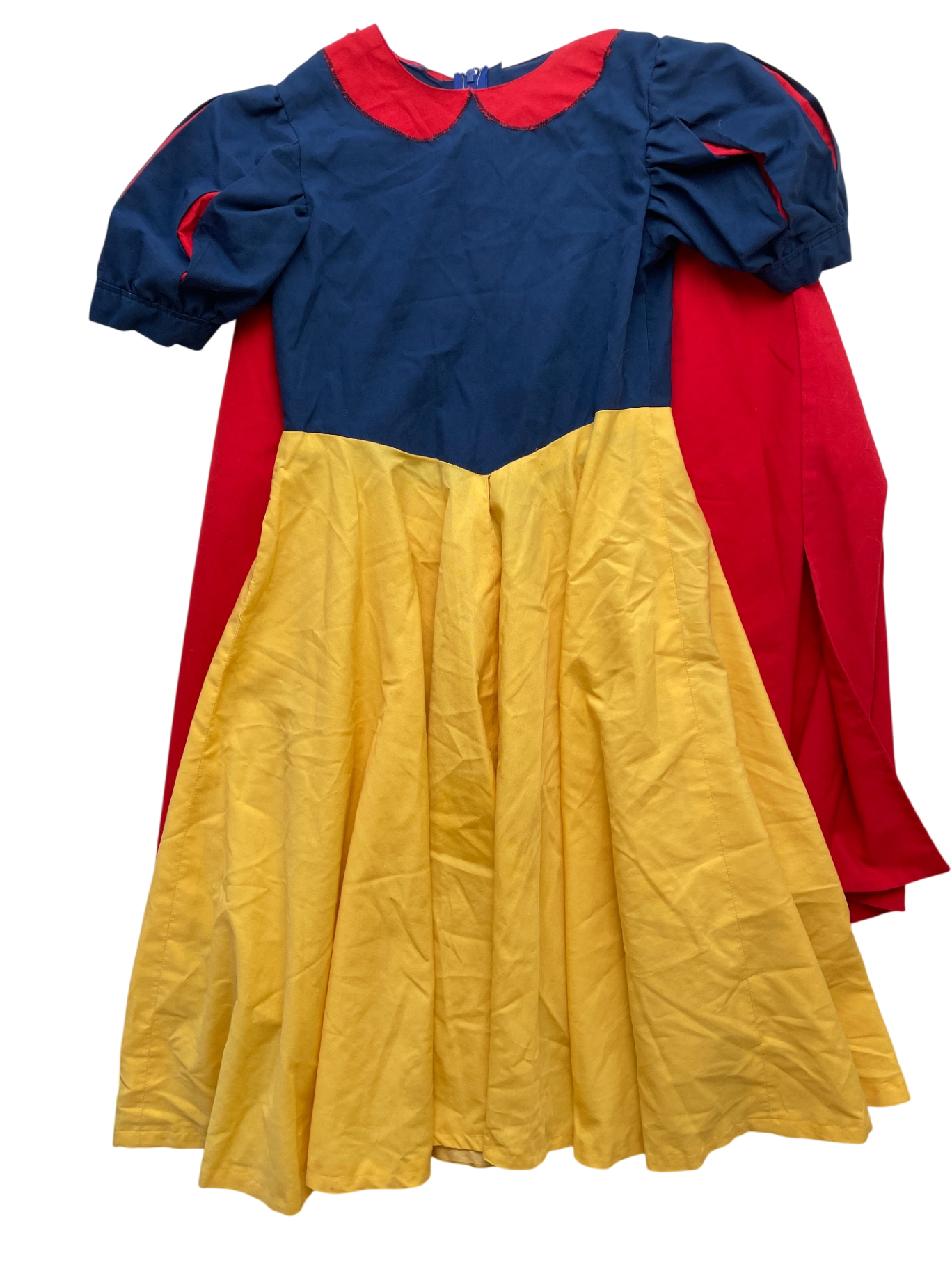 Dandelion Kids Costume - Blue/Yellow Snow White Dress w/ Cape | size 7/8