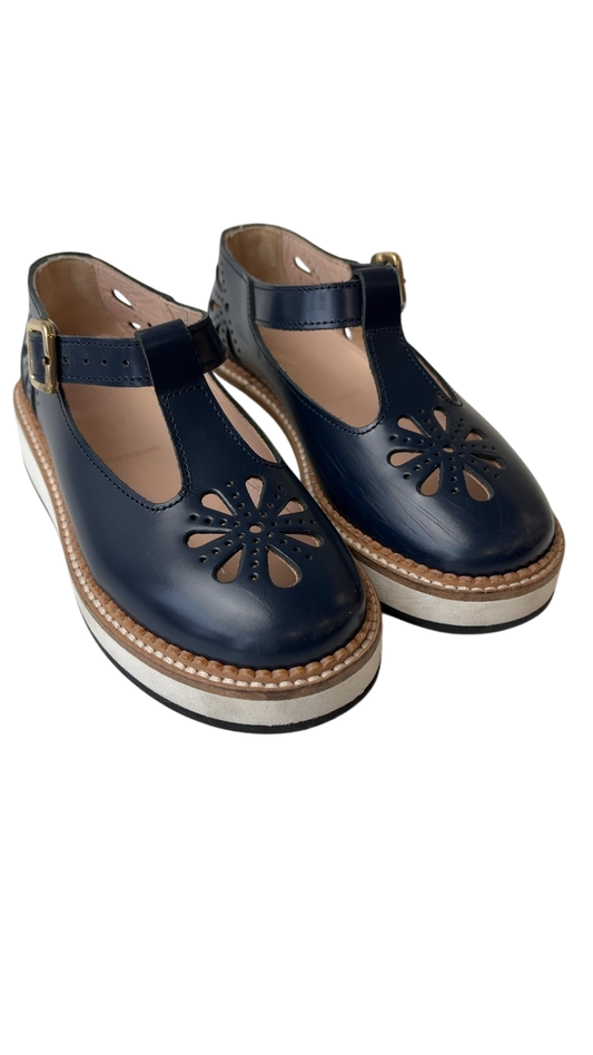 Chloe Shoes - Navy Leather Mary Jane | size Shoe 11.5