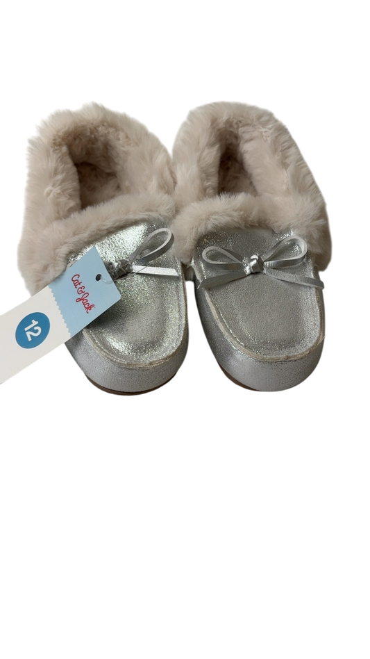Cat & Jack Shoes - Silver Slippers | size Shoe 12