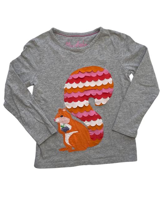 Mini Boden Long Sleeve T-Shirt - Gray Squirrel | size 6/7
