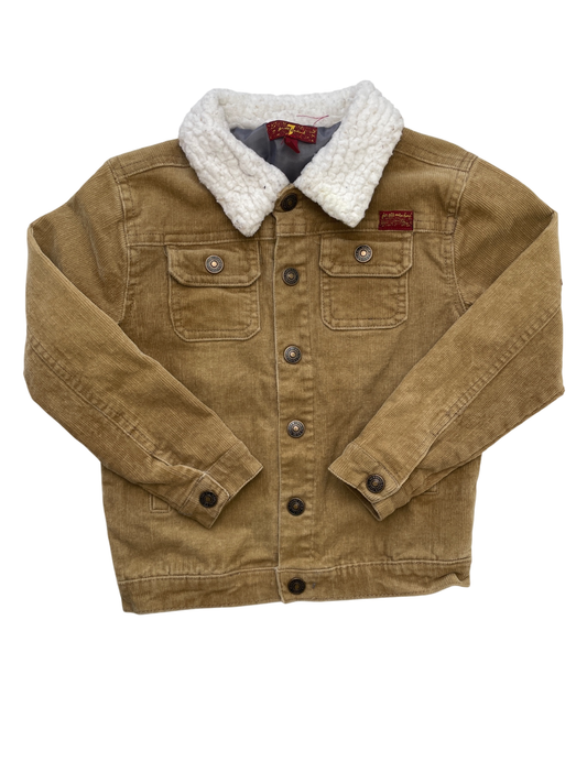 7 for All Mankind Jacket - Tan Corduroy w/ Sherpa Collar | size 4T