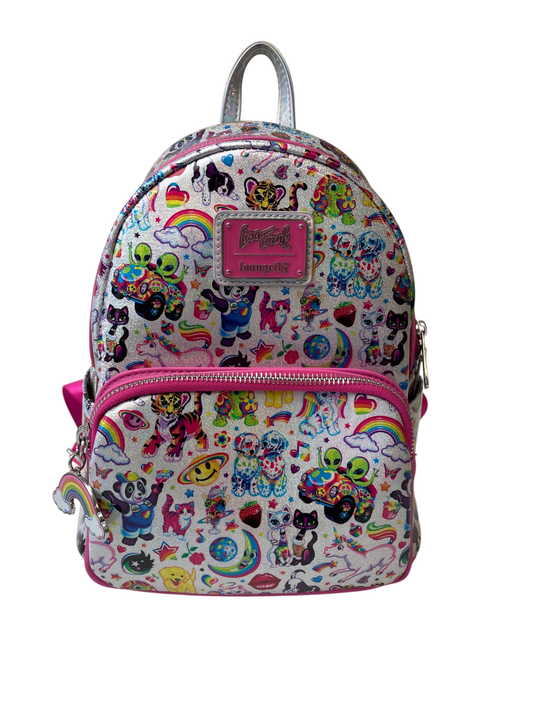 Loungefly Bag - Silver Lisa Frank Backpack | size One Size
