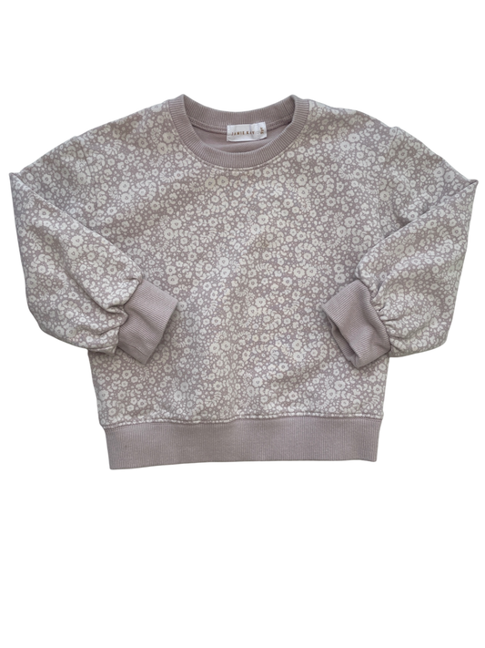 Jamie Kay Sweatshirt - Purple Ditsy Floral | size 3T