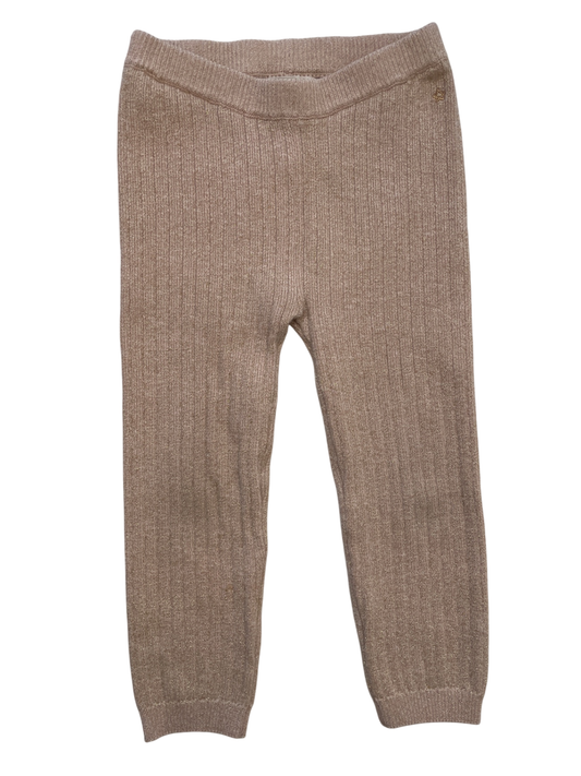 EGG New York Leggings - Tan Ribbed + Glitter | size 2T
