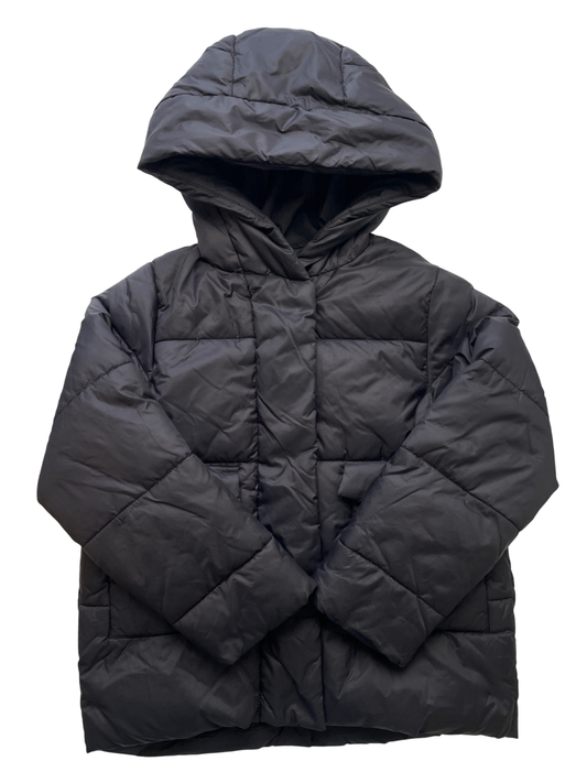 Zara Coat - Black Puffer w/ Hood + Pockets | size 11/12