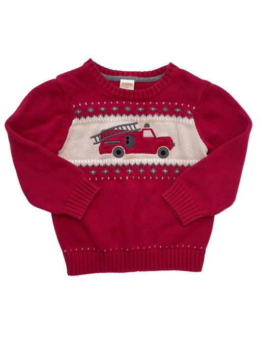Gymboree Sweater - Red Firetruck | size 2T