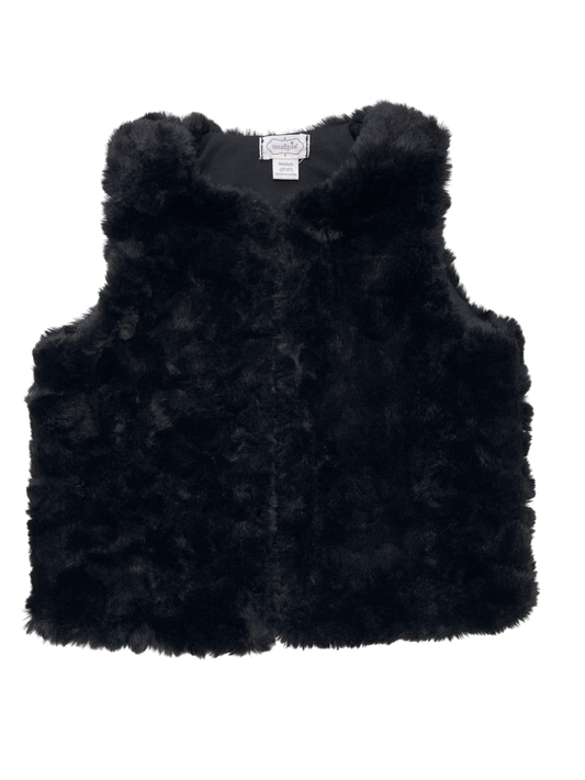 Mudpie Vest - Black Faux Fur | size 2T/3T