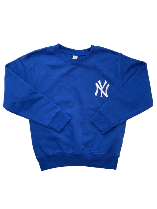 Rabbit Skins Sweatshirt - Blue Yankees Logo | size 5T/6