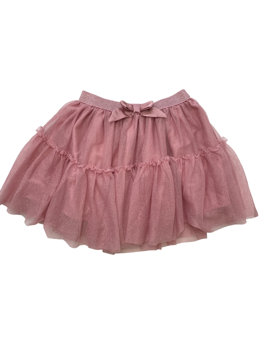 H&M Skirt - Pink Sparkler Tulle + Bow | size 5T/6